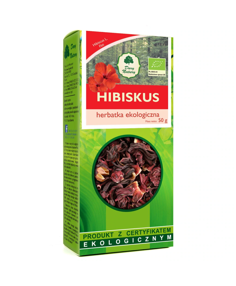 Dary Natury | Herbatka ekologiczna HIBISKUS 50g