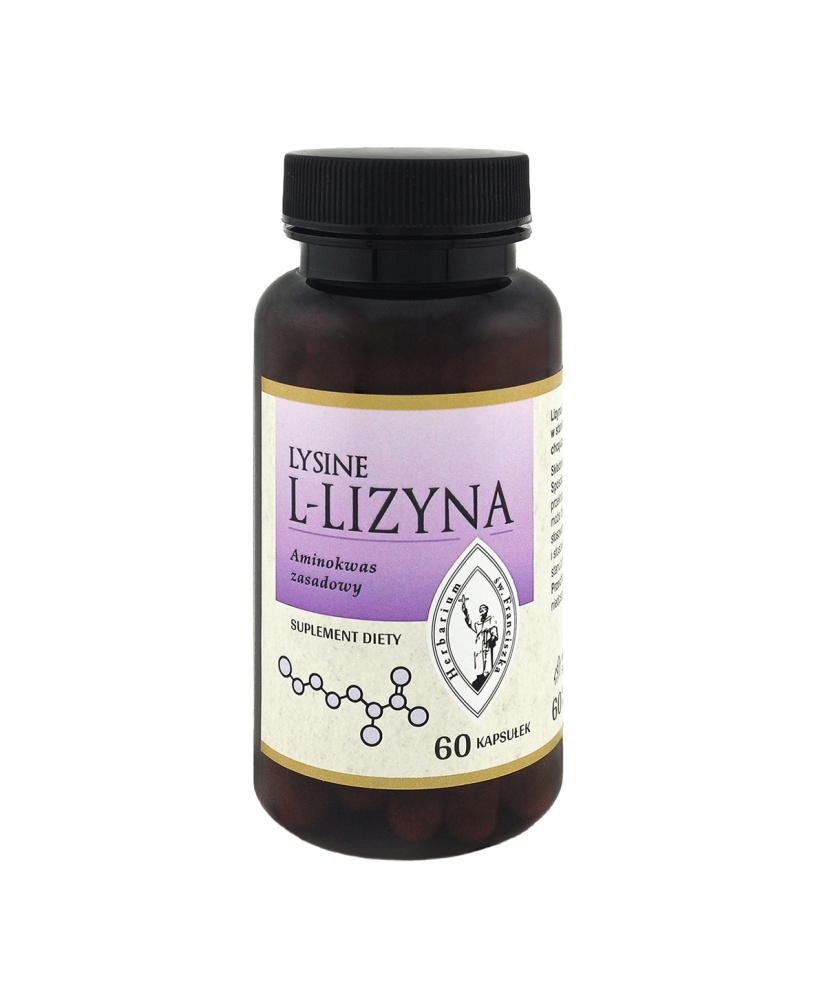 Herbarium św. Franciszka | LYSINE L-LIZYNA aminokwas zasadowy 60kaps.